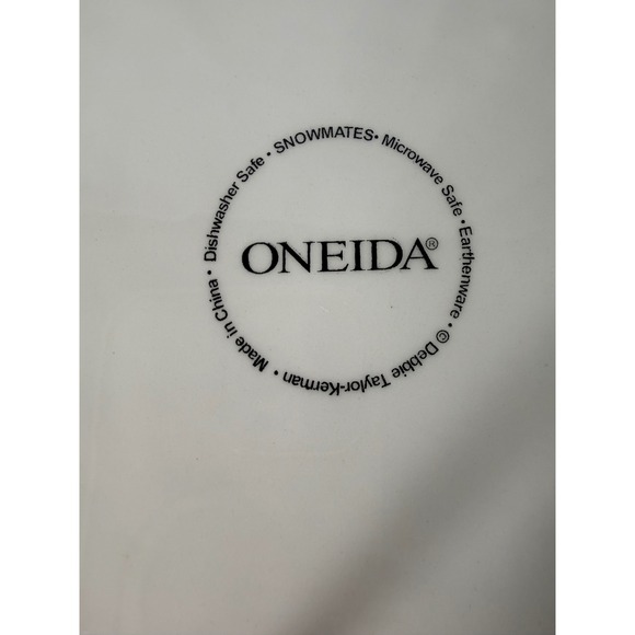 Oneida Square Plate Snowman Christmas Holiday Winter Festive Design - Picture 9 of 9